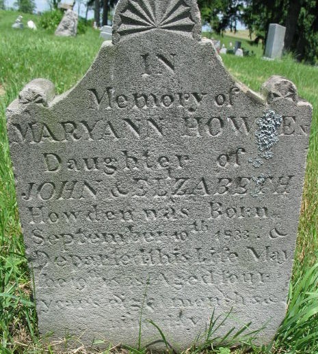 Mary Ann Howden tombstone